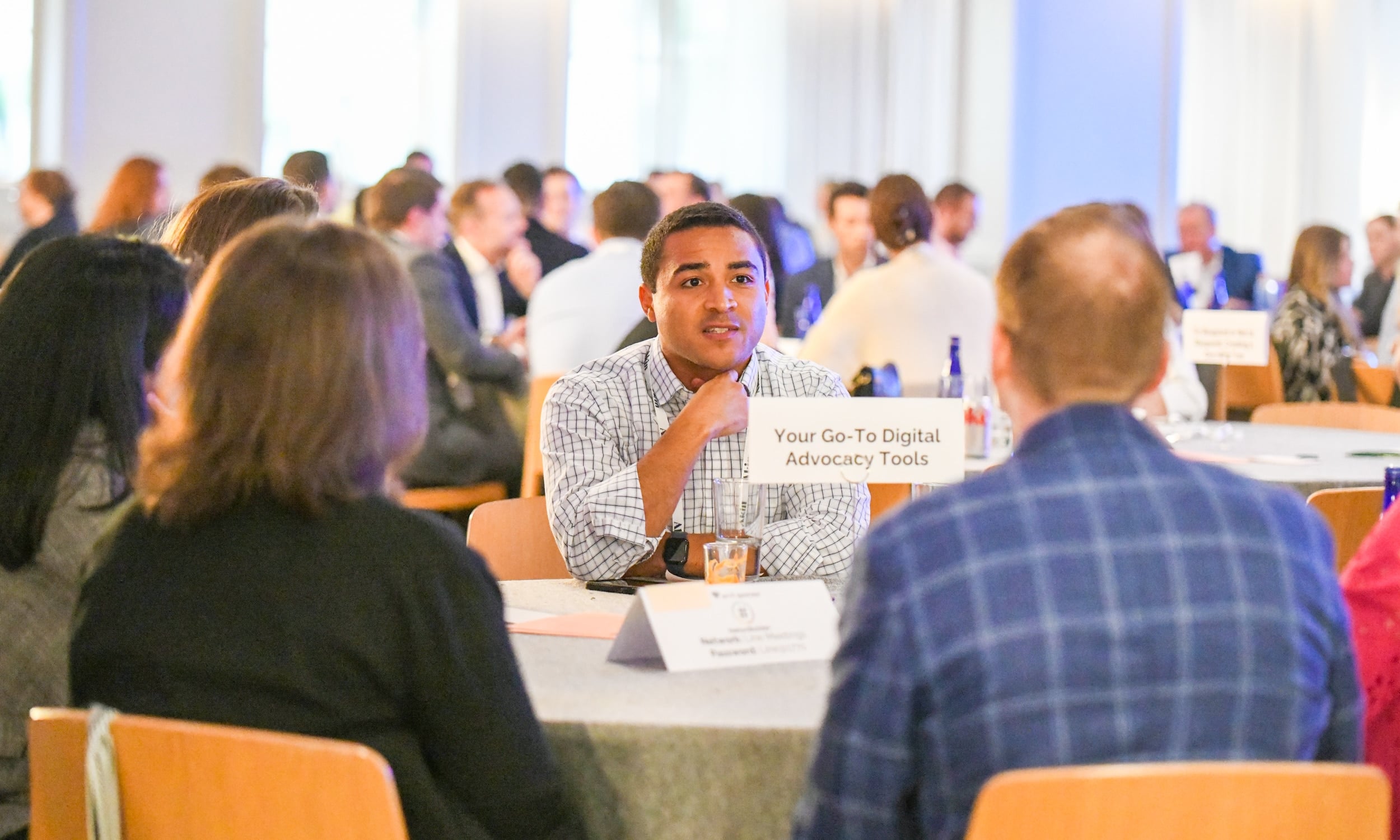 Public affairs professionals in discussion