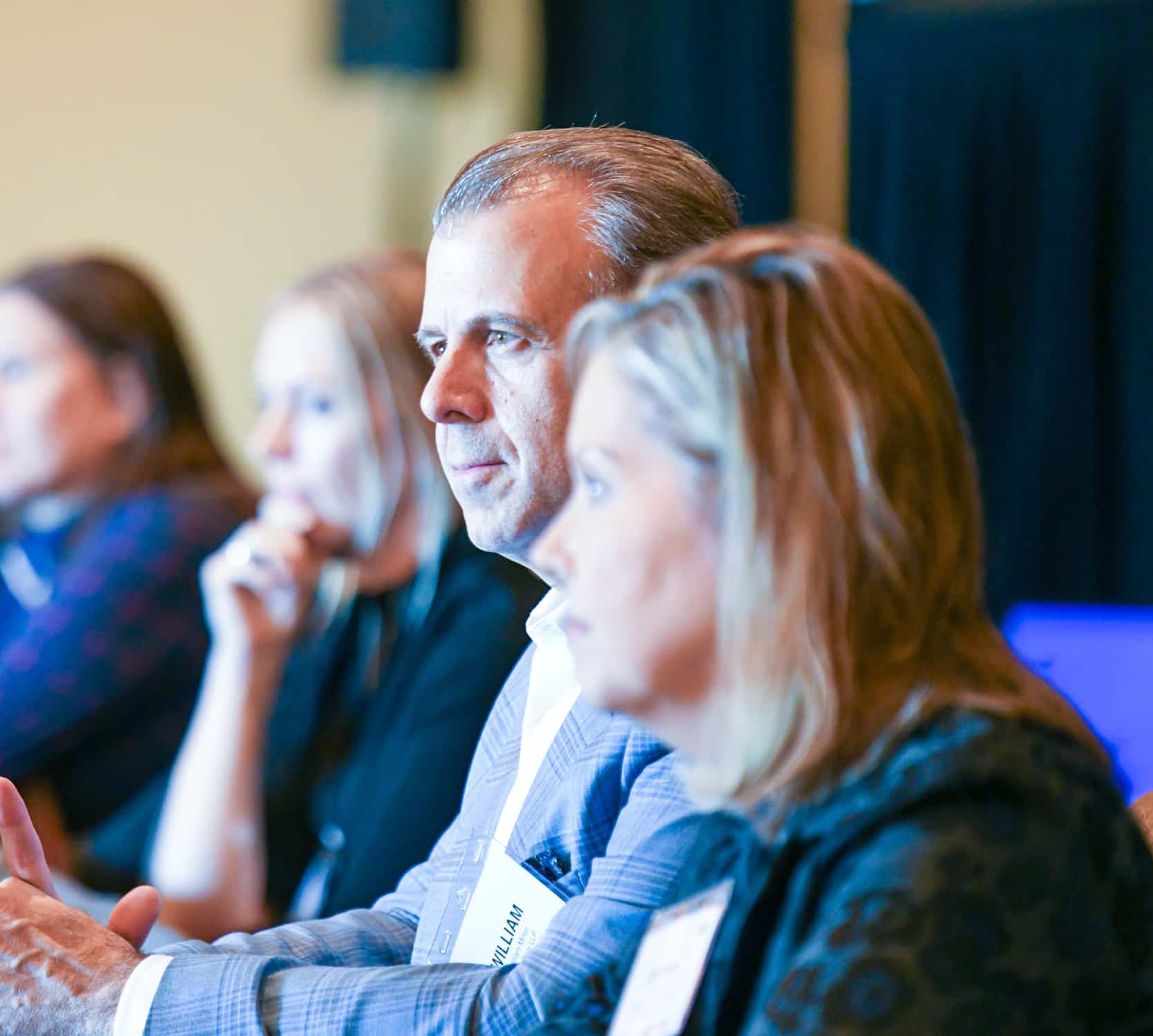 Attendees during a session