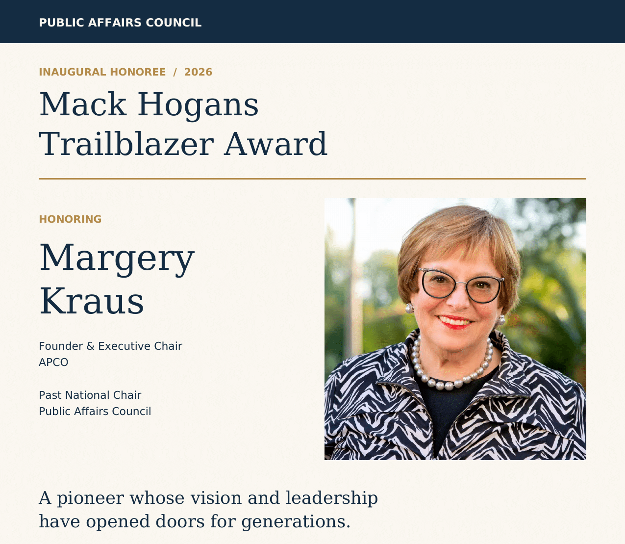 Mack Hogans Trailblazer Award